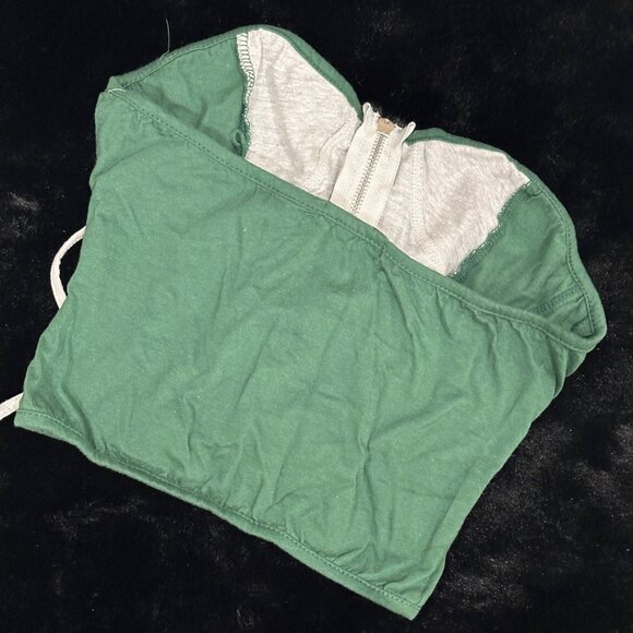 🎀PrettyLittleThing Corset Top - Green/Gray - Picture 3 of 4